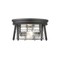 Z-Lite Cape Harbor 2 Light Flush Mount, Matte Black & Clear 491F2-MB - alternate 4